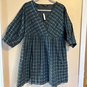 Madewell | Marianna Puff-Sleeve Plaid Mini Dress